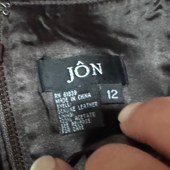 Brown Genuine Leather Corset Top - Picture 2 of 3